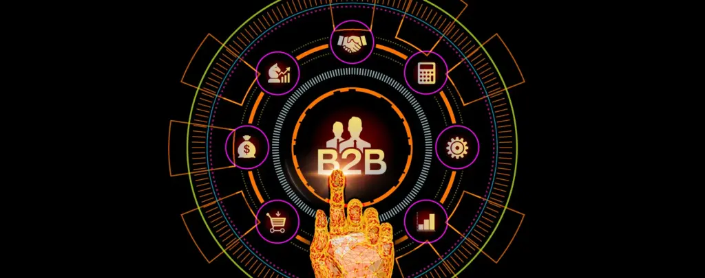 b2b icons with finger pointing