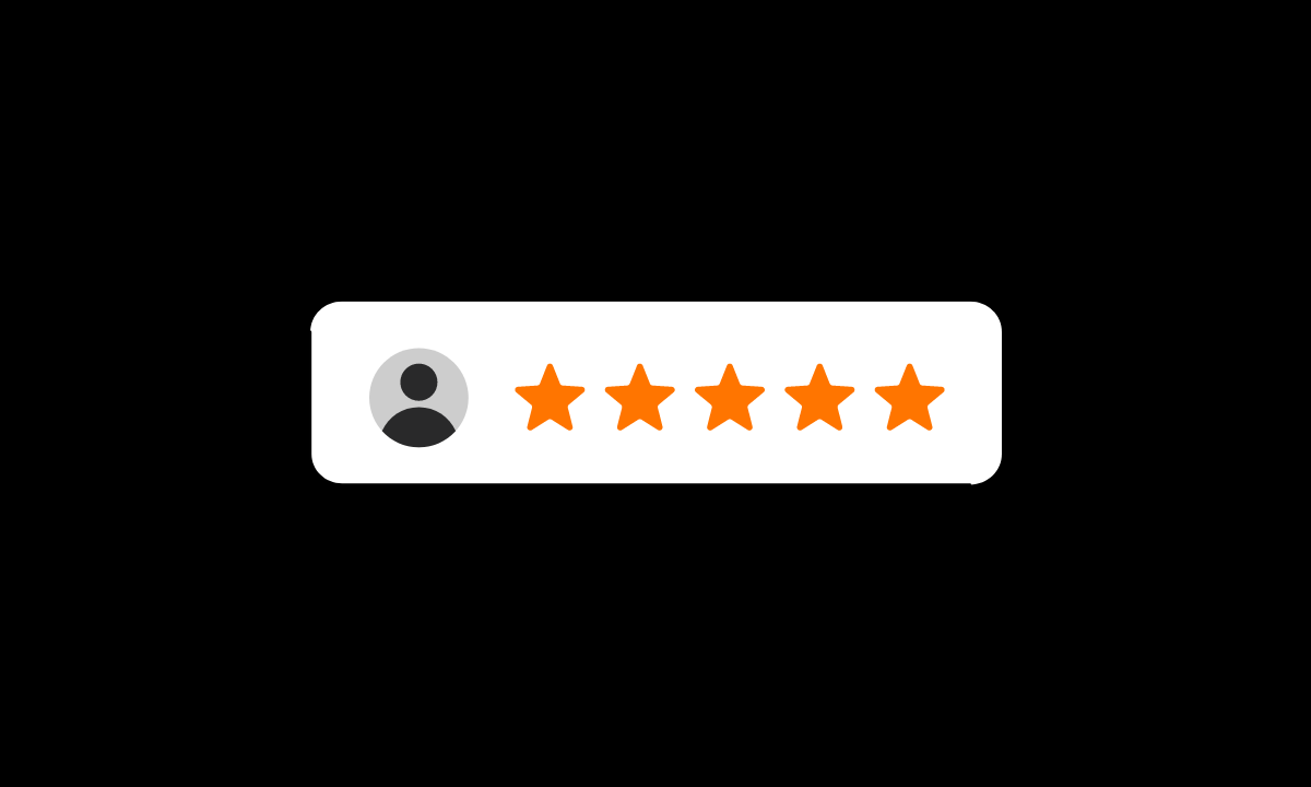 review icon with 5 stars