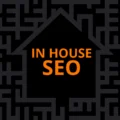 The outline of a house with the phrase In House SEO inside of it.